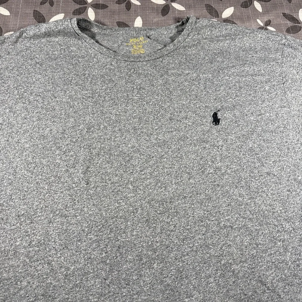 Polo Ralph Lauren Mens XL Classic Crew TShirt Heather Grey Cotton Pony Logo